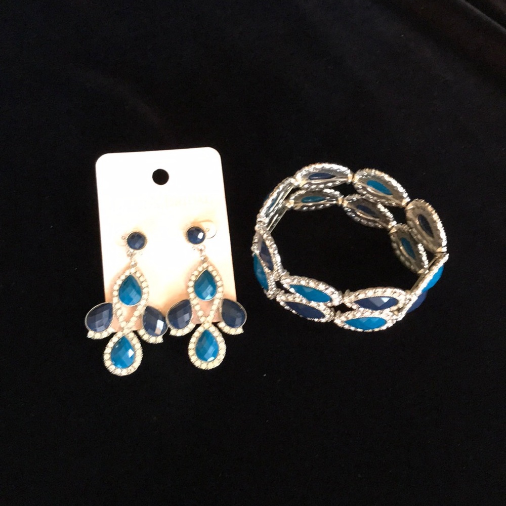 Earrings and bracelet